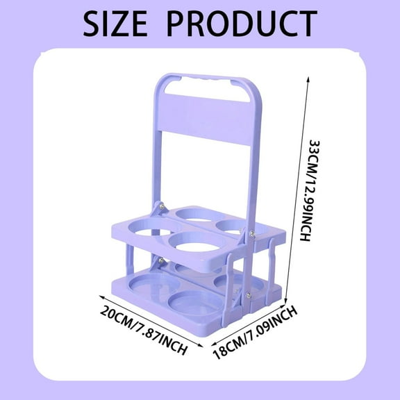 Toyeng Cup Holder Portable Plastic Drink Reusable Beer Bottle Coffee Cup Holder Beverage Cup Drink Caddy for 4 Holes Cup Holders with Handle for Catering Restaurant Travel Car