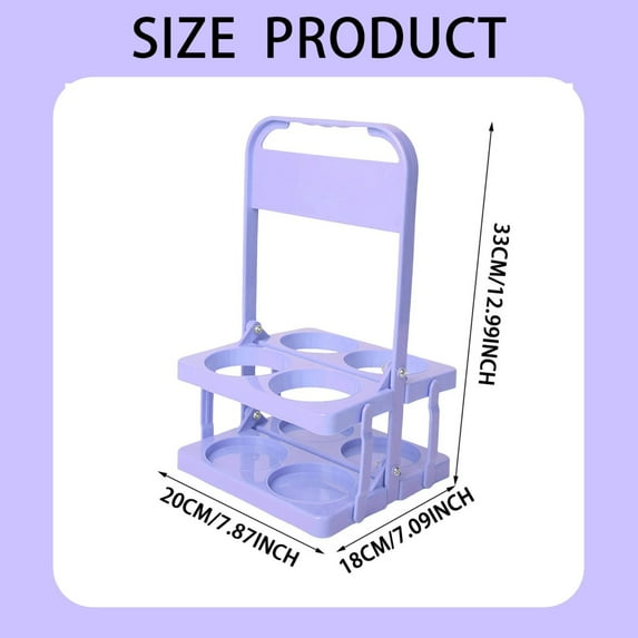 Toyeng Cup Holder Portable Plastic Drink Reusable Beer Bottle Coffee Cup Holder Beverage Cup Drink Caddy for 4 Holes Cup Holders with Handle for Catering Restaurant Travel Car