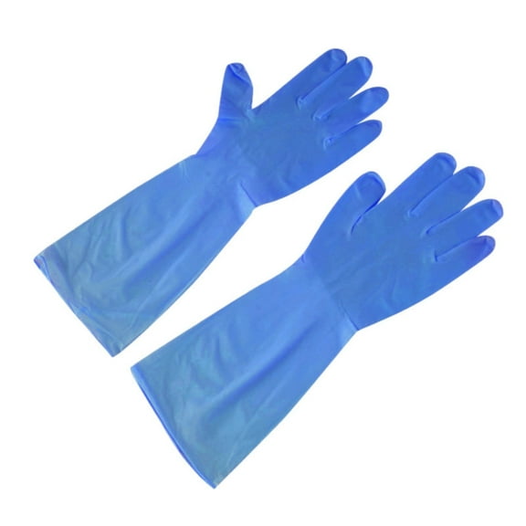 Toyeng Household Nitrile Gloves 38Cm Nitrile (Blue) a Kitchen Dishwashing Gloves and Household Cleaning Gloves Reusable Latex1X Household Nitrile Gloves