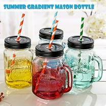 Toyeng Mason Jar,Glass&Bottle Clearance!Mason Jar Glass Summer Style Design Cup with Household Drinking Coffee Cup