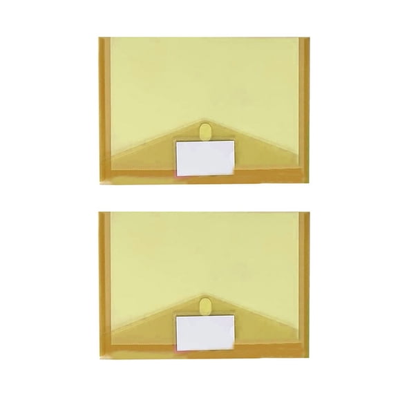 Toyeng Plastic Envelopes for Effortless Office Organization - Secure Button Closure and Label Pockets,Yellow 13.38*9.44in