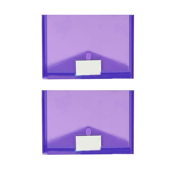Toyeng Plastic Envelopes for Seamless Office Organization - Secure Button Closure and Label Pockets,Purple 13.38*9.44in