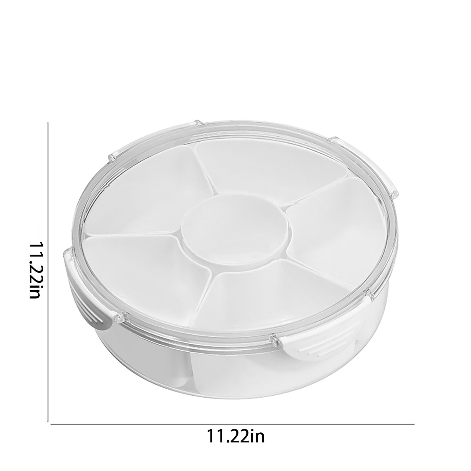 Toyeng Storage Rack Veggie Tray with Lid 4/6 Compartments Divided Snack ...