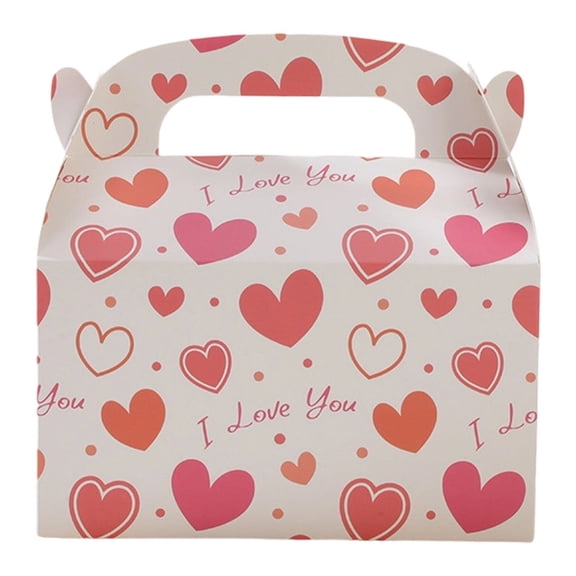 Toyeng Style 1 Heart-shaped Gift Boxes - 16×9cm Portable Valentine's Day Candy Cookie Boxes for Wedding Party Favor Decor