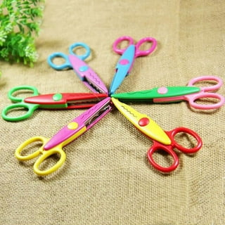 Pinking Shears for Fabric Scalloped Craft Scissors, Decorative Scissors   100% Stainless Steel Sewing Pattern Scissors for Fabric Cutting & Craft  Scissors for Decorative Edge (5mm) - Yahoo Shopping