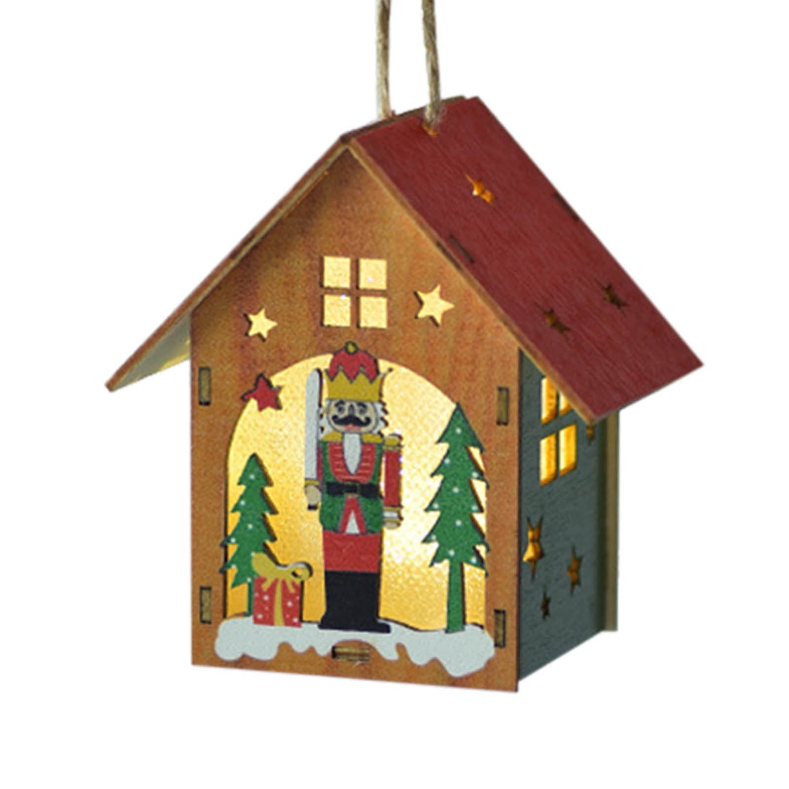 Toyfunny Christmas Light House Wooden House Crafts Wooden Arts And