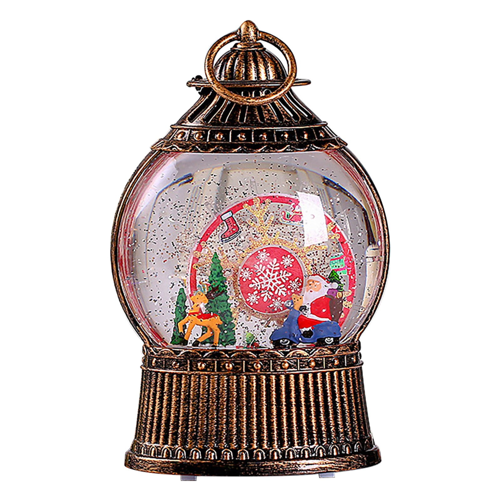 Toyfunny Christmas Musical Snow Globe Plug In & Battery Operated Lamp