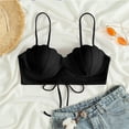thumbnail image 1 of Toyfunny Strappy Seashell Bikini Top Mermaid Swim Tops Push Up Bathing Suit Tops For Women With Underwire Swimsuit Tops, 1 of 6
