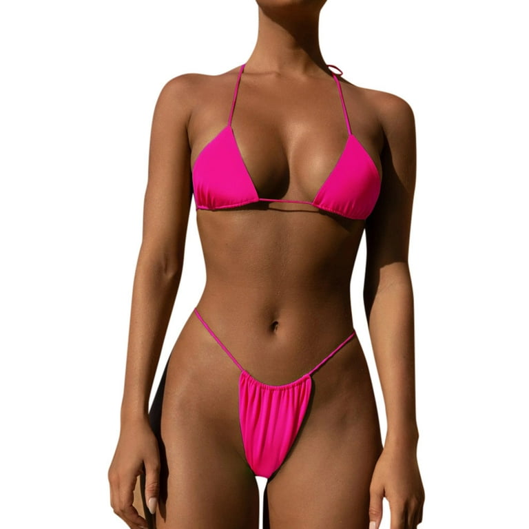 Lopecy-Sta Women Bandeau Bandage Bikini Set Push-Up Brazilian Swimwear  Beachwear Swimsuit Swimsuit Women Savings Clearance Swimsuits for Curvy  Women