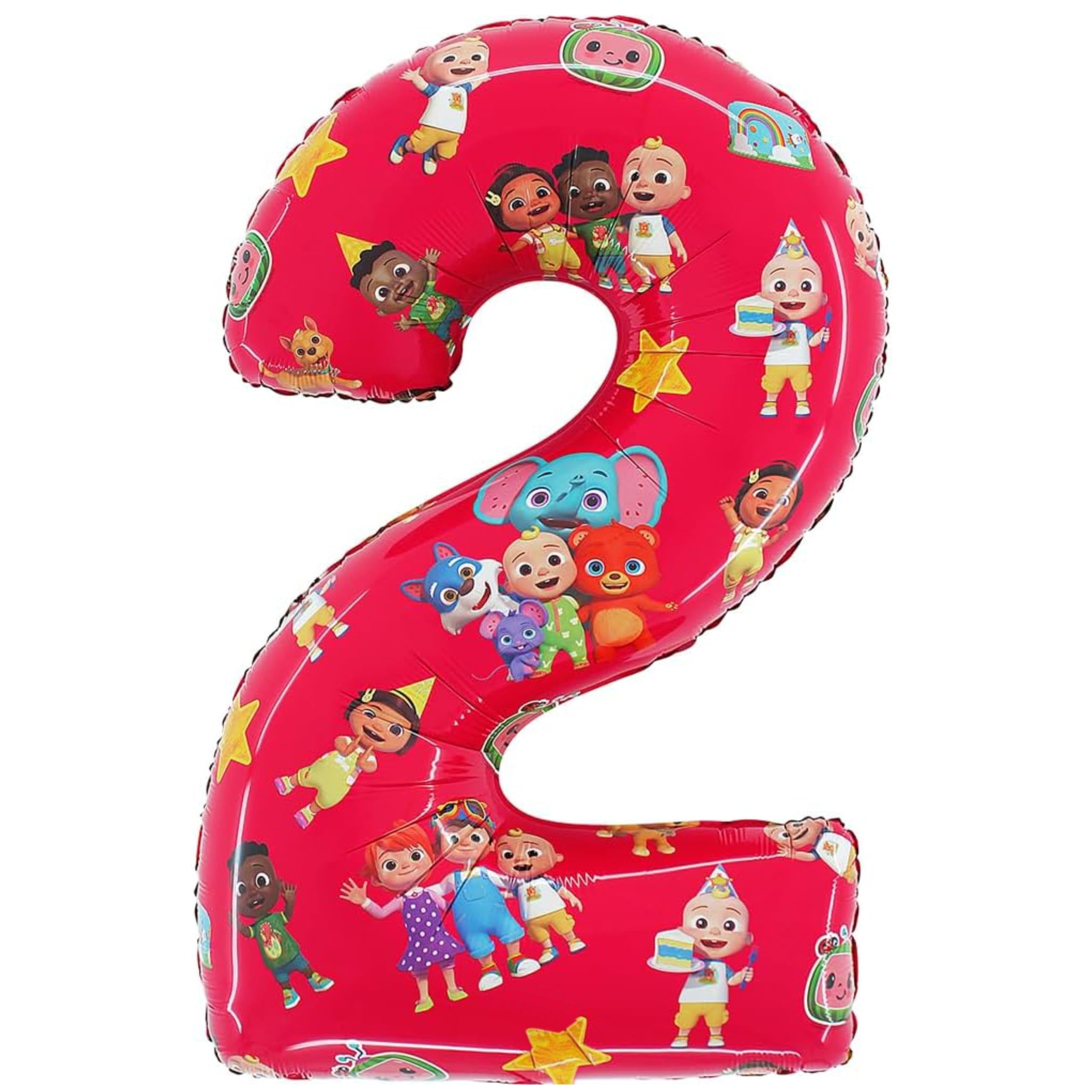 Toyland 27 Inch Cocomelon Number Foil Balloon - Kids Party Balloons - Number 1-2 Available MS