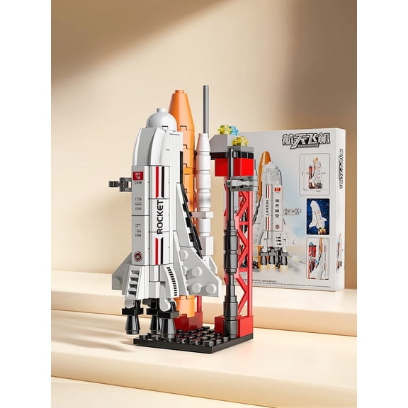 ToylinX Launch Center Lunar Lander Model Building Blocks Spaceship Spaceport Figure Shuttle Rocket Bricks Construction toys