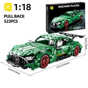 ToylinX Technical Super Racing Car 456PCS Model Building Blocks Automobile Pull Back DIY Vehicle Construction Festive Toys