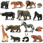 Toymany Tiny Farm Animal Figures Toy, 3.54 in, Halloween, Thanksgiving, Christmas, Easter, Plastic, Set of 14