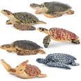 thumbnail image 1 of Toymany 6PCS Realistic Sea Turtle Figurines, Plastic Ocean Sea Animals Figures Set Includes of Turtles, Educational Toy Cake Toppers Christmas Birthday Gift for Kids Toddlers, 1 of 9