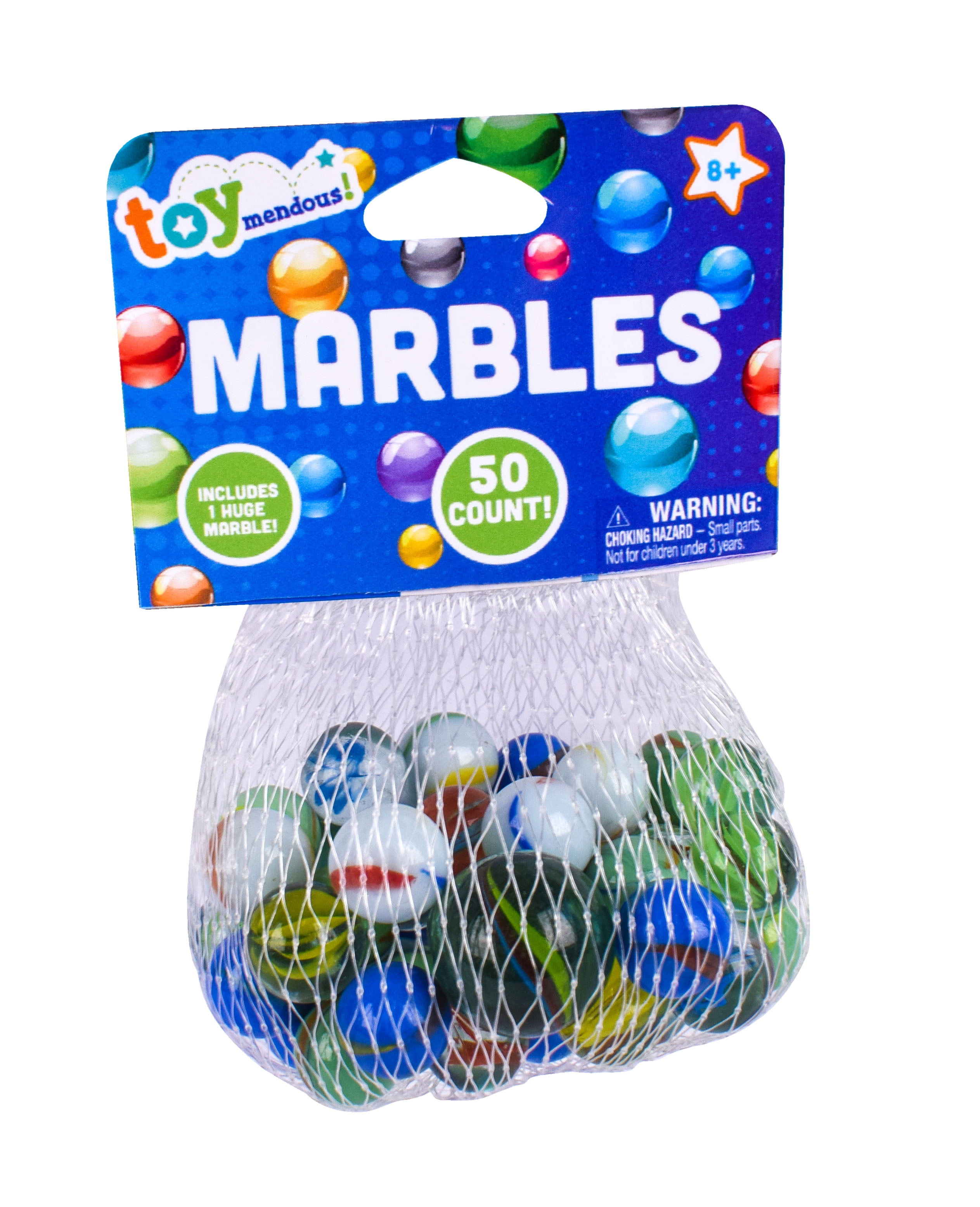 Toymendous 50 Piece Marbles, Multicolor, Children Ages 3+  (图1) Toymendous 50 Piece Marbles, Multicolor, Children Ages 3+  (图1)