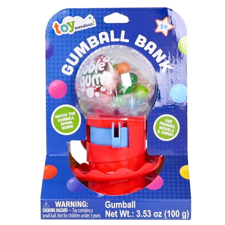 Toymendous Classic Gumball Bank with Gumballs, Novelty & Gag Toys for Children ages 3+