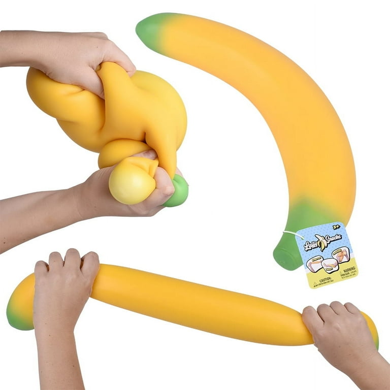 Toymendous Laffy Snacks, Squishy Banana Stress Ball Toy, Children