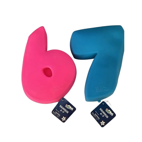 Toymendous Squeeze 6 7 Squishy Fidget Stress Relief Toy (Random Color, Random Number)