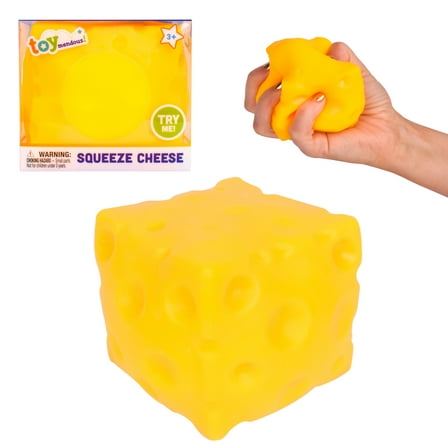 Toymendous Squeeze Cheese, Squishy Stress Toy, Children Ages 3+