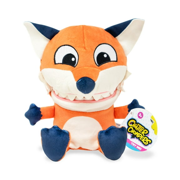Chatter Chompers Fox Plush 6.5", Interactive Collectible Toy, Funny Sound Effects, Ages 3+