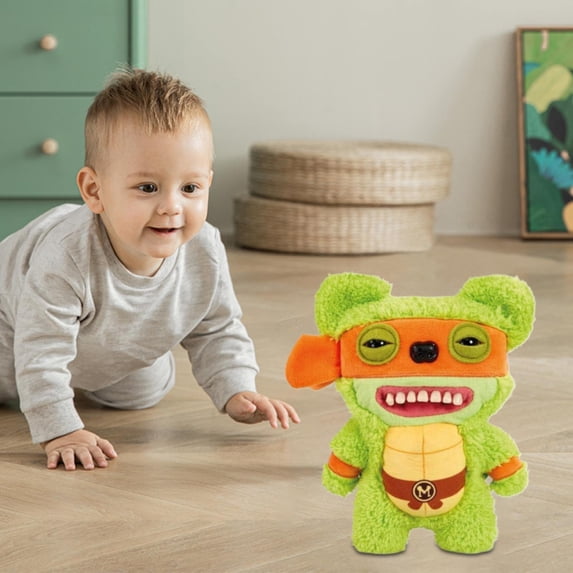 Toymonster Funny Ugly Monster Ninja Turtles Plush Toy Nickelodeon Plush Figure Collection, Birthday Gift for Children, Michelangelo