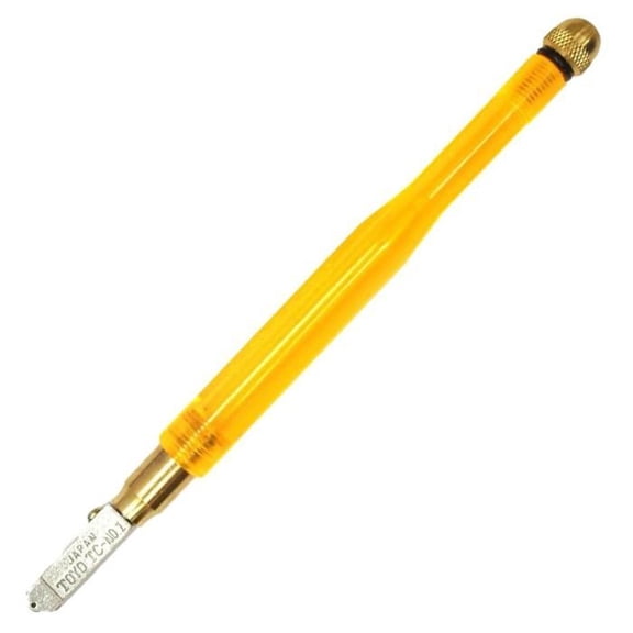 Toyo Acrylic Comfort Grip Oil Glass Cutter Carbide Tap Wheel, for Glass up to 1/4"(6.35MM) TC1PR