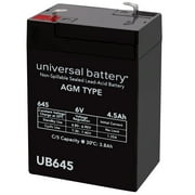 3FM4.5 6 Volt 4.5 AmpH SLA Replacement Battery with F1 Terminal