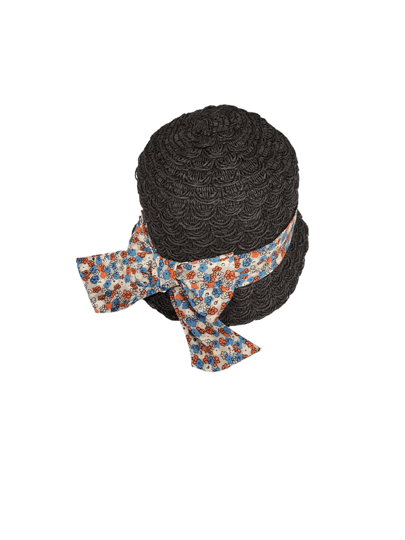 Toyo Black Floral Cloche