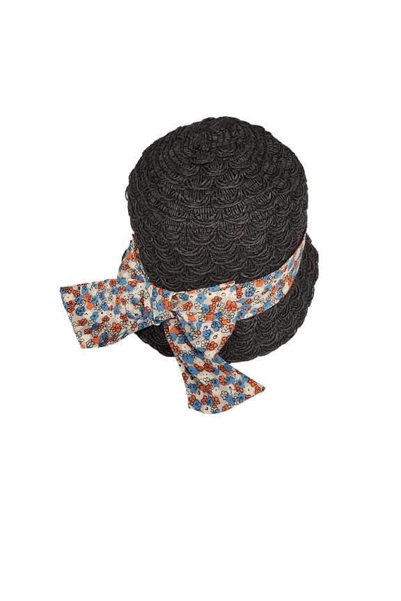 Toyo Black Floral Cloche