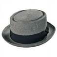 thumbnail image 1 of Toyo Straw Braid Pork Pie Hat - M - Gray, 1 of 1