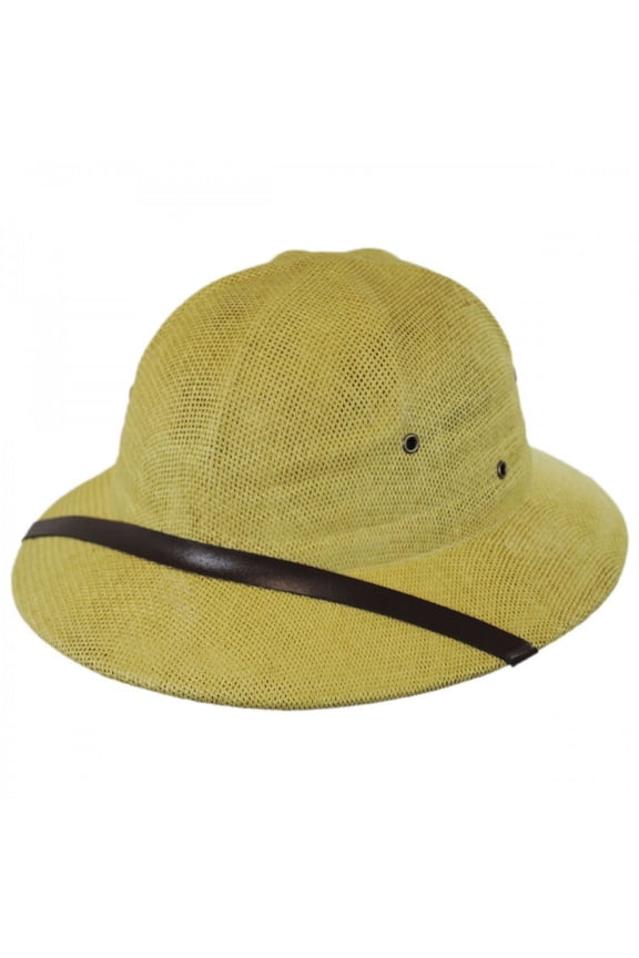 Toyo Straw Pith Helmet - ADJUSTABLE - Tan