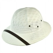 Toyo Straw Pith Helmet - ADJUSTABLE - White