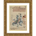 thumbnail image 1 of Toyokuni Utagawa 14x18 Gold Ornate Wood Frame and Double Matted Museum Art Print Titled - Ichikawa Ebijuro No Sangobei (1818), 1 of 4