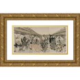 thumbnail image 1 of Toyokuni Utagawa 18x11 Gold Ornate Wood Frame and Double Matted Museum Art Print Titled - Courtesans Promenading on the Nakanocho (C. 1790), 1 of 4