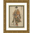 thumbnail image 1 of Toyokuni Utagawa 18x24 Gold Ornate Framed and Double Matted Museum Art Print Titled - Sandaime Bando Hikosaburo No Saemon Suketsune (1807), 1 of 4
