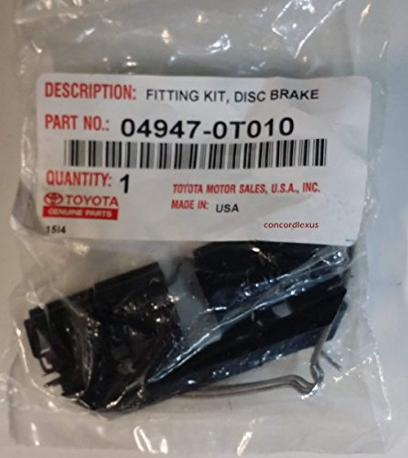 Toyota 04947-0T010 Disc Brake Pad Retaining Clip