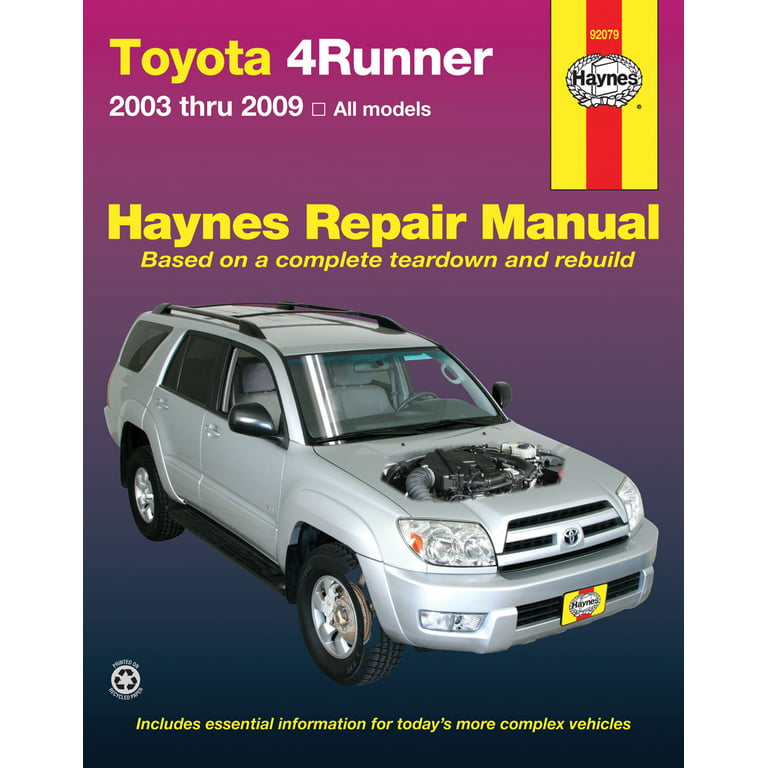 Toyota 4Runner (03-09) Haynes Repair Manual ^ - Walmart.com