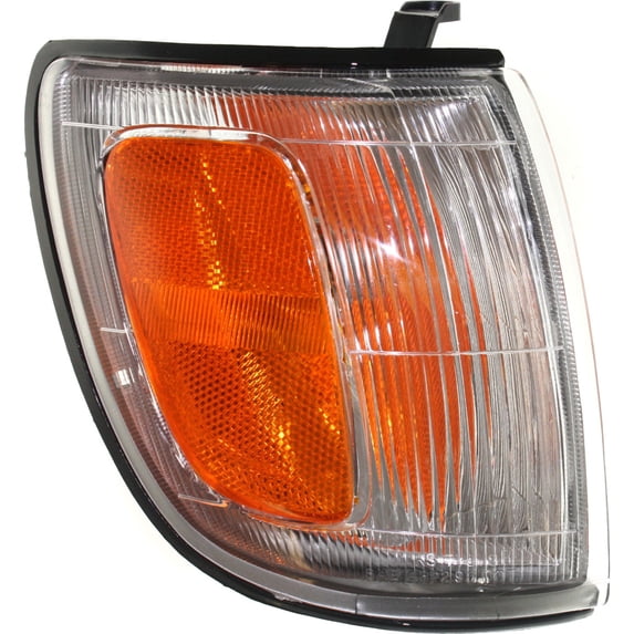 For Toyota 4Runner 1997 1998 Parking Light Assembly Passenger Side | Front | Corner Of Fender | Amber/Clear Lens | Chrome Housing | Replacement For TO2521151 | 762405603506, 8161035311