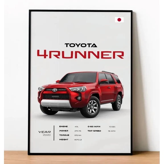 Toyota 4Runner Poster Rugged Suv Wall Art Japanese Adventure Vehicle Home Decor Office Wall Art