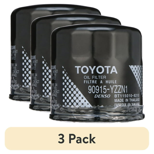 (3 pack) Toyota 90915YZZN1 Original Equipment Oil Filter for Toyota and Lexus Height 3.3" Width