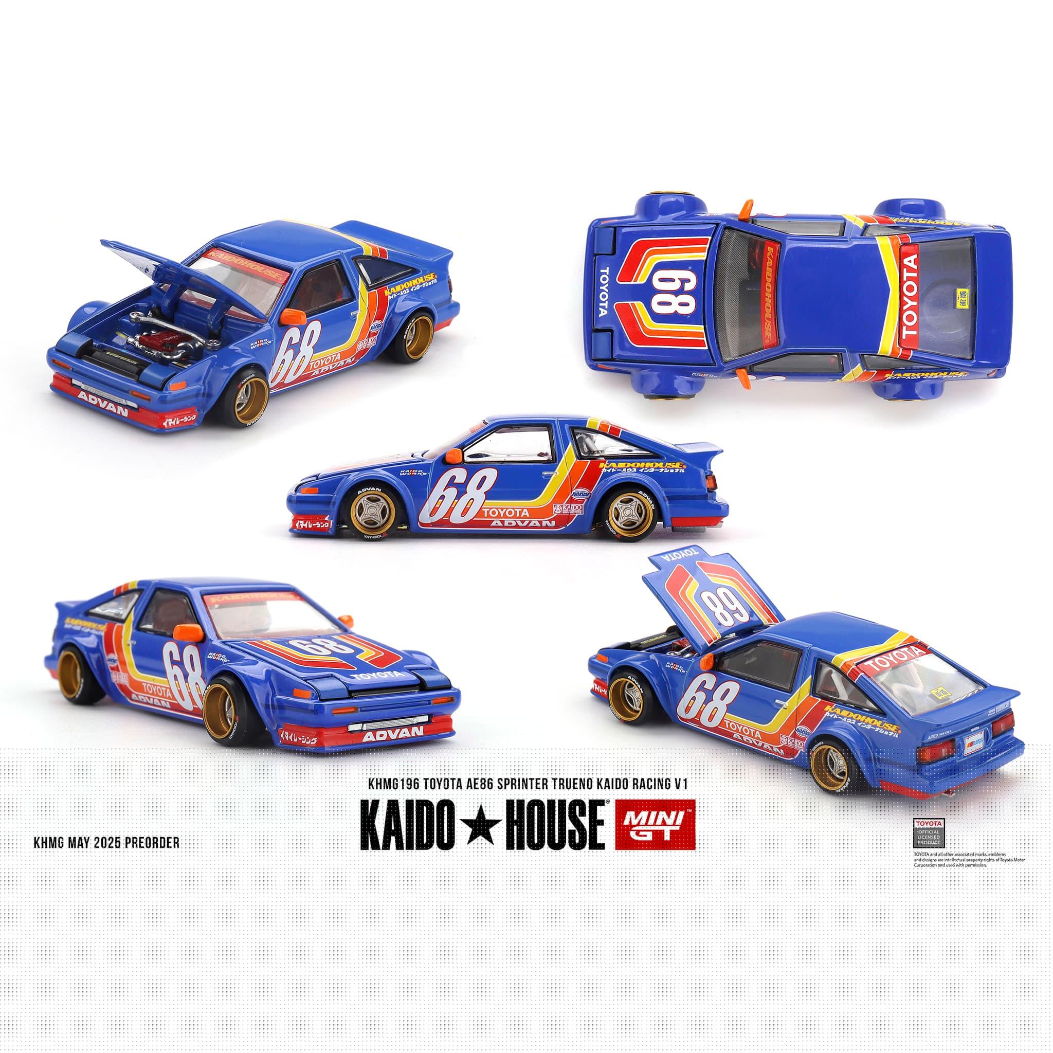 SEALED 1/64 Toyota AE86 Sprinter Trueno Kaido Racing V1, Kaido House x Mini GT KHMG196