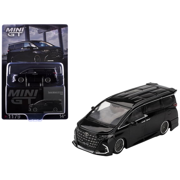 Toyota Alphard 40 KUHL Van RHD (Right Hand Drive) Black Limited Edition 1/64 Diecast Model Car by Mini GT