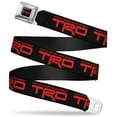 thumbnail image 1 of Toyota Belt, Seatbelt Buckle Belt, Toyota Racing Development Text and TRD Logo Black Red, Youth 22 to 32 Inches, 1 of 9