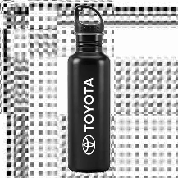 Toyota Black Aluminum Water Bottle Tumbler Travel Mug Official Licensed - 24 oz