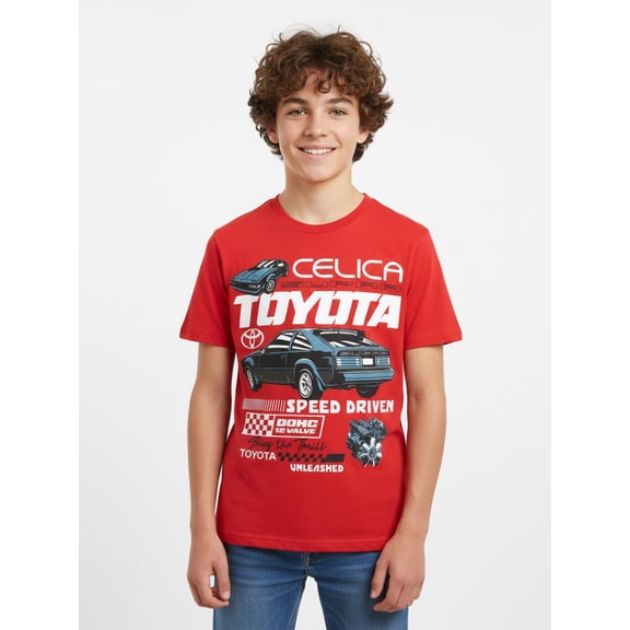 Toyota Boys' Graphic Tee with Short Sleeves, Supra, Sizes 4-18