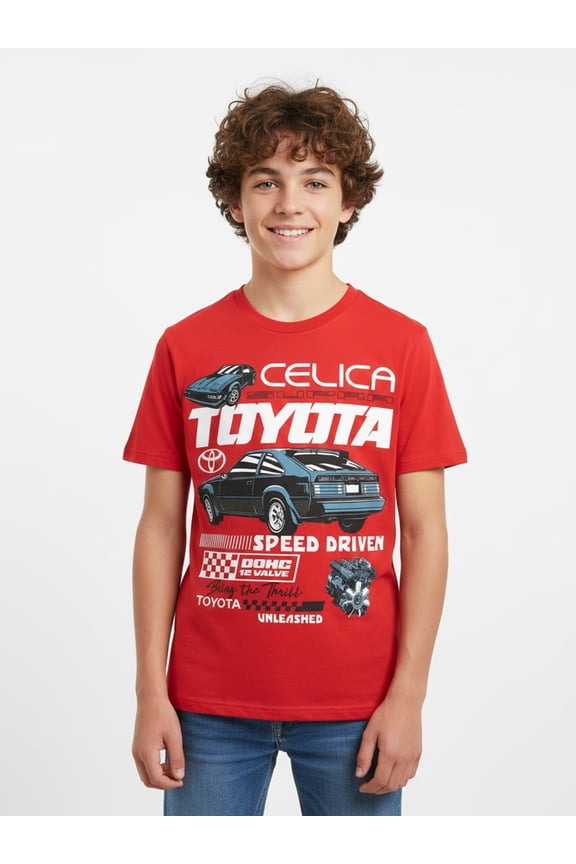 Toyota Boys' Graphic Tee with Short Sleeves, Supra, Sizes 4-18