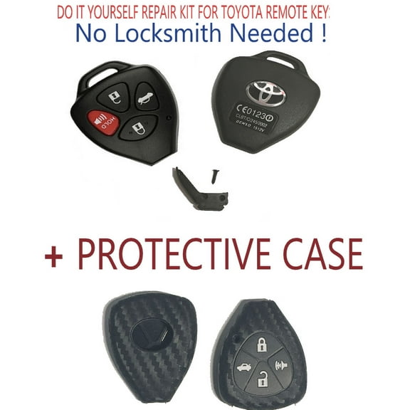 Toyota Camry 2006 - 2012 Remote Key Repair Kit Shell Case DIY + PROTECTIVE CASE VLS