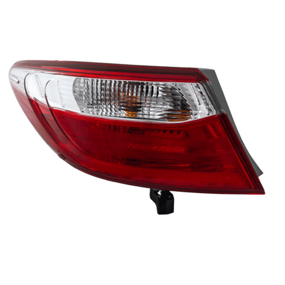 For Toyota Camry 2015 2016 2017 Tail Light Driver Side | Outer | Clear and Red Lens | Fits Camry Hybrid | Replacement For TO2804121 | 615343541020, 8156006640