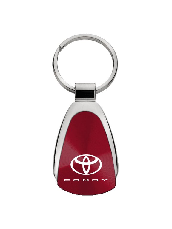 Toyota Camry Burgundy Teardrop Key Fob Logo Key Ring Official Licensed