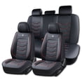 thumbnail image 1 of For Toyota Camry LE 2004 Car Seat Covers, Red Lines Car Seat Covers, Waterproof Leather, 5 Piece Full Set, Easy to Clean and Install, Wear Resistance, Beautify Interior, 1 of 9
